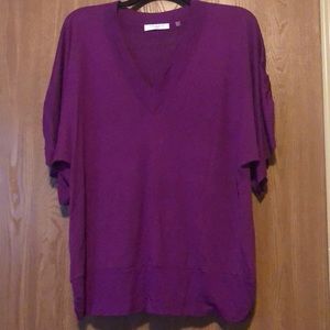 Purple 3/4 sleeve shirt by Tahiri. Size 1X